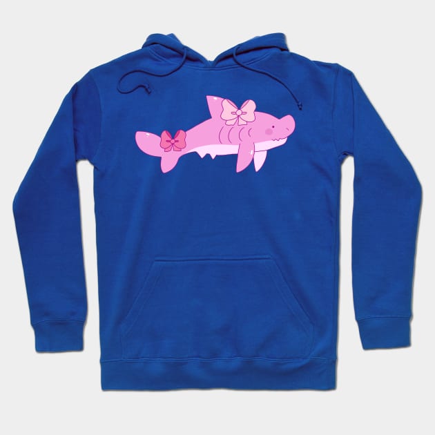 Pink Bow Shark Hoodie by saradaboru